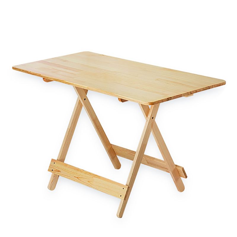 Contemporary Dining Room Wood Table Natural Pine Folding Table