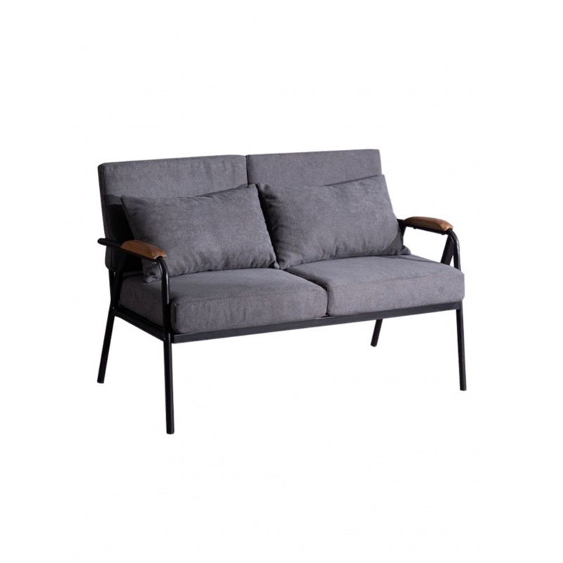 2-seater Sofa Square Arm 29.53" High with Black Frame for Living Room