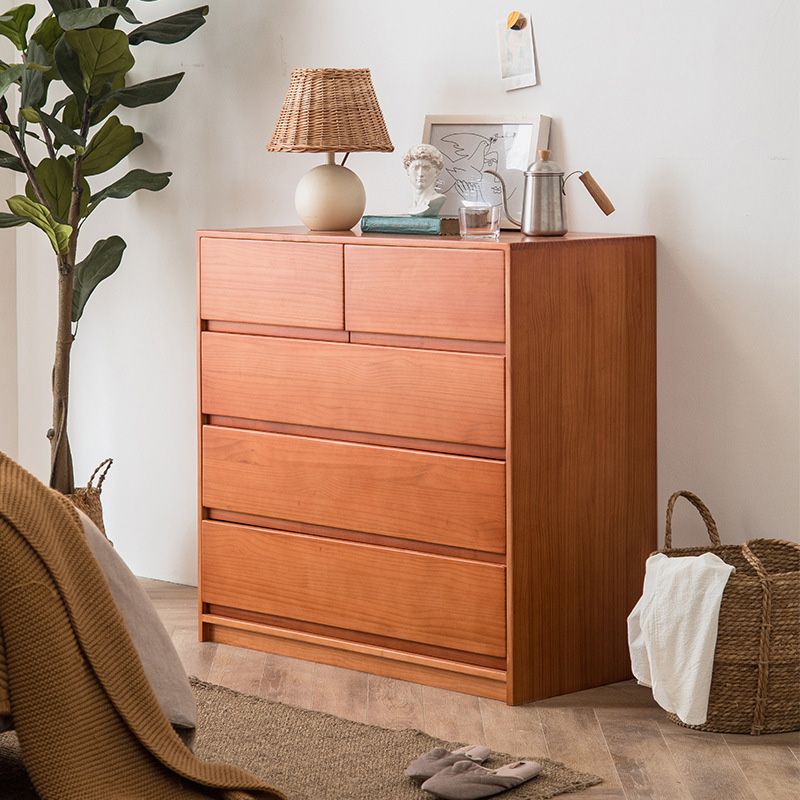 15.74" Wide Modern Accent Chest with 5/6Drawers Wood Rectangle Chest