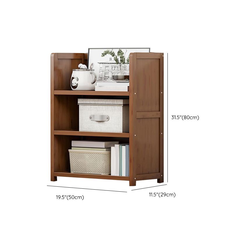 Contemporary Closed Back Bookcase Standard Engineered Wood Bookshelf