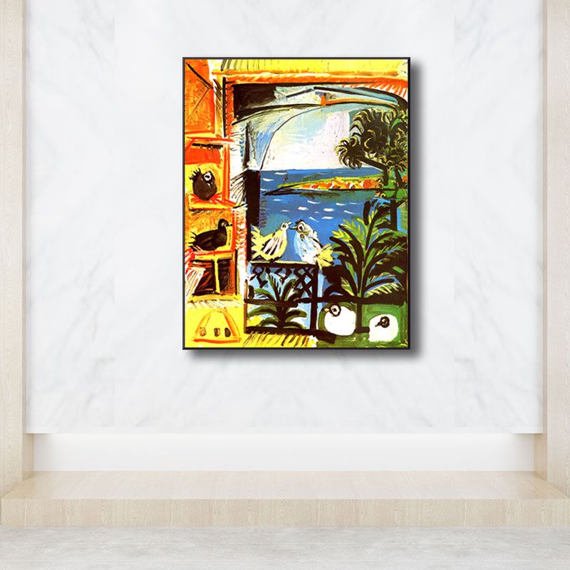 Ducks and Birds Animals Painting Contemporary Canvas Wall Art Decor, Multiple Sizes