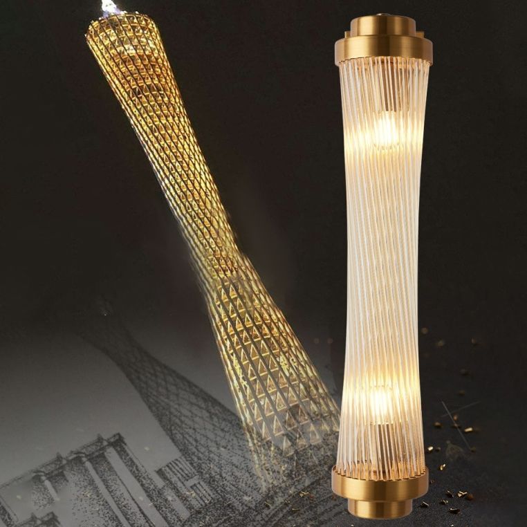 Crystal Geometric Shade 2-Lights Wall Sconce Modern Style Wall Mount Light Fixture