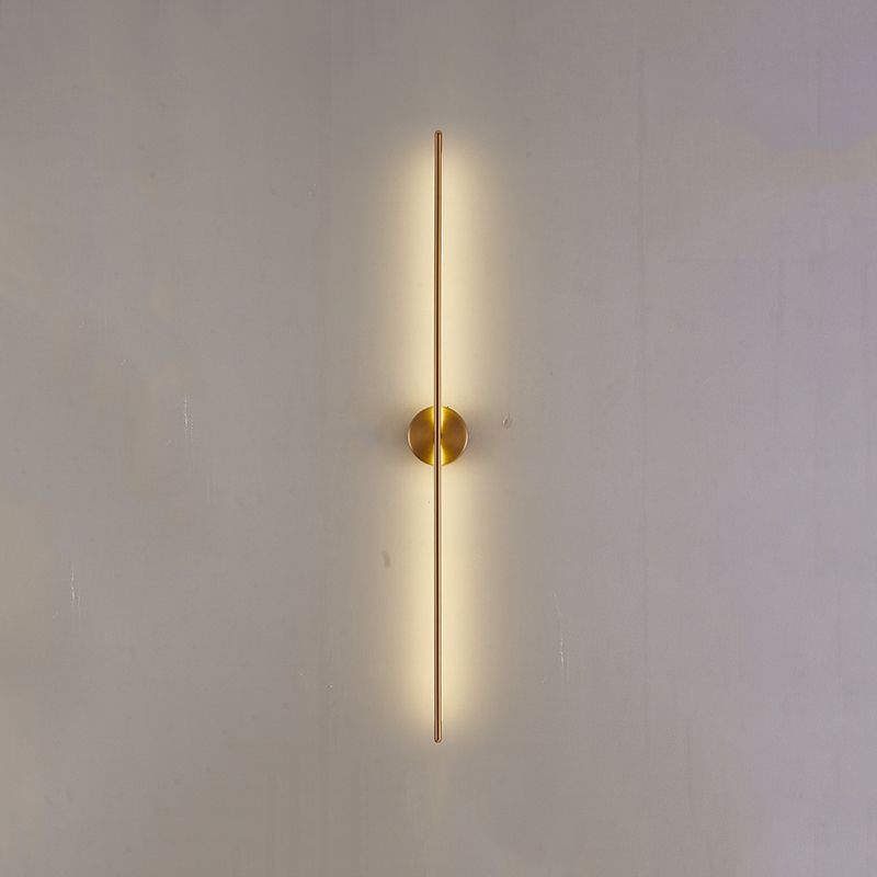 Metal Linear Shape Wall Light Modern 2 Lights Wall Mount Fixture