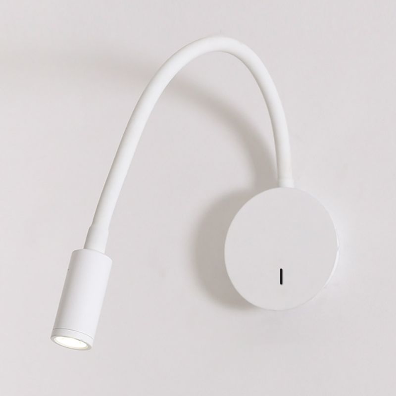 Modern Metallic Reading Lamp Household Wall Sconce Fixture with Adjustable Arm for Bedroom
