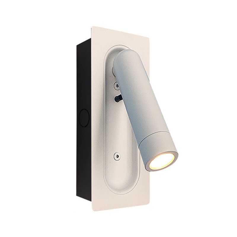 Modern Style Cylinder Shade Wall Sconce Metal 1 Light Reading Sconces for Bedroom