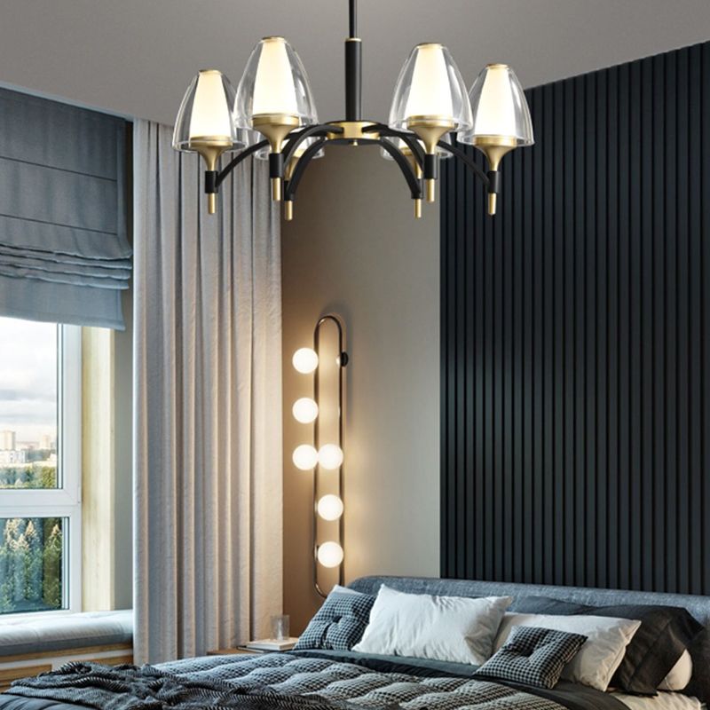 Schwarz Aluminium Anhänger Lichter Minimalismus Decke Anhänger Licht für Wohnzimmer