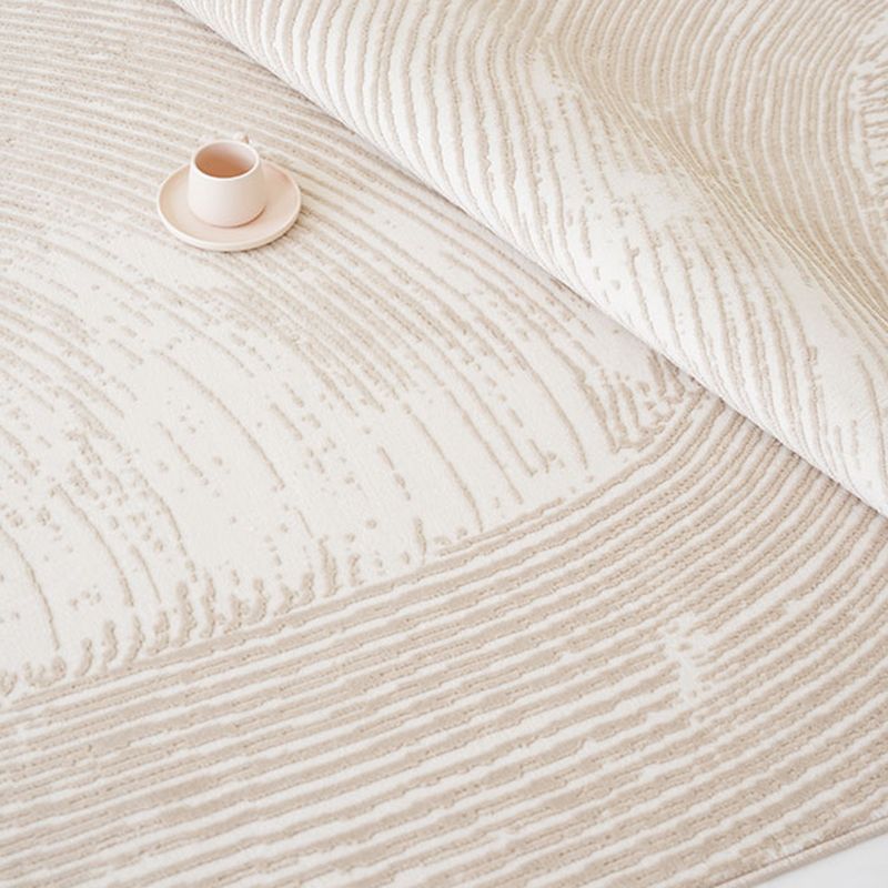 Natural Colorblock Rug Morandi Color Area Rug Polyester Easy Care Carpet for Bedroom