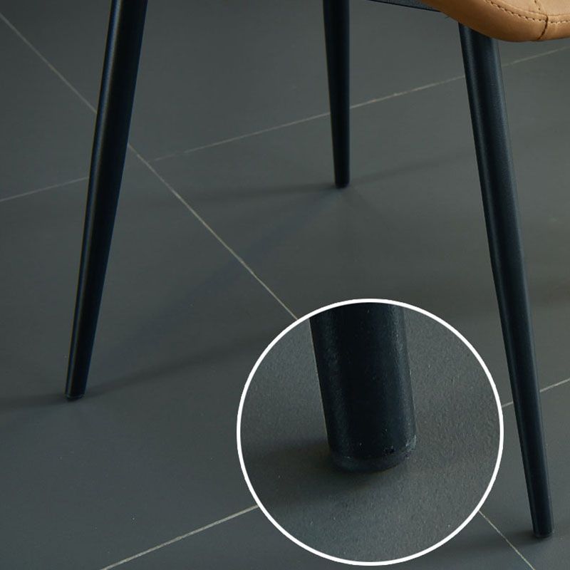 Industriële stijl lederen eetkamerstoelen stevige achterarm eetkamerstoelen voor keuken (set van 2)