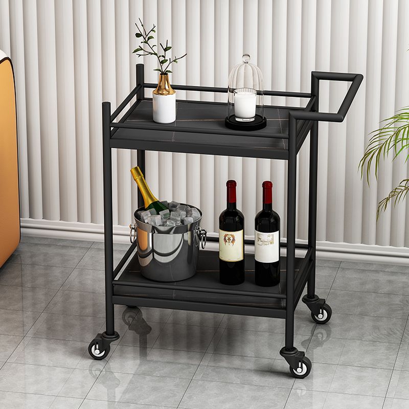 29.53" High Rolling Modern Prep Table Stone Prep Table for Dining Room