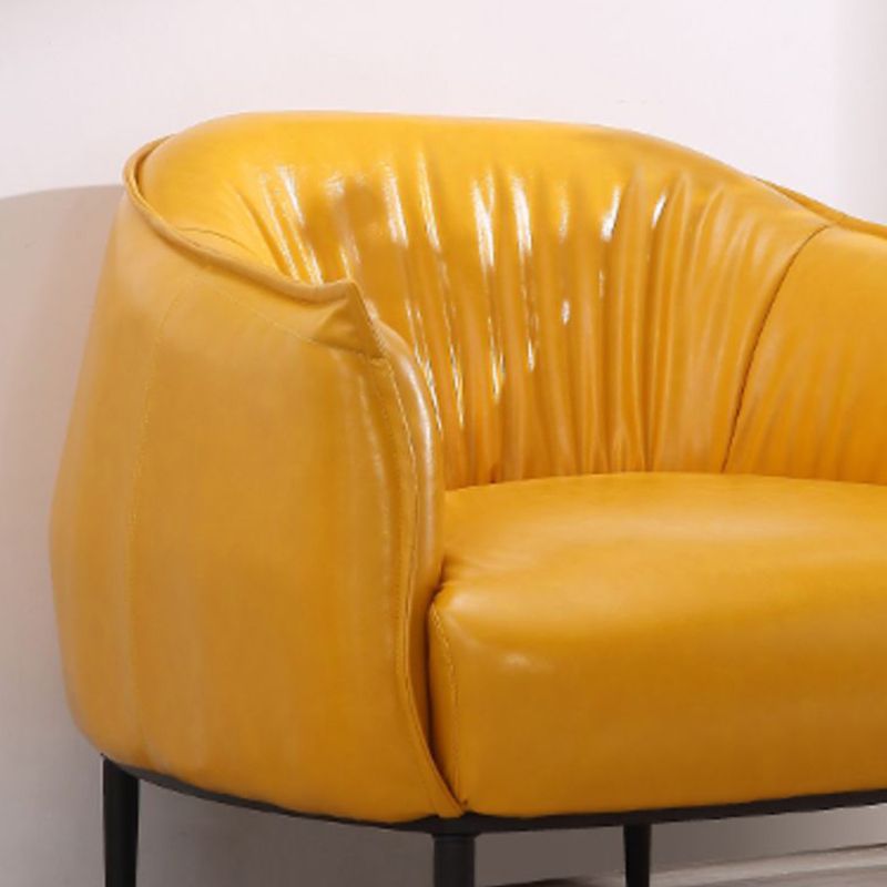 Faux Leather Chair32.6" L x 31.8" W x 29.9" H Arms Included Chair for Bedroom