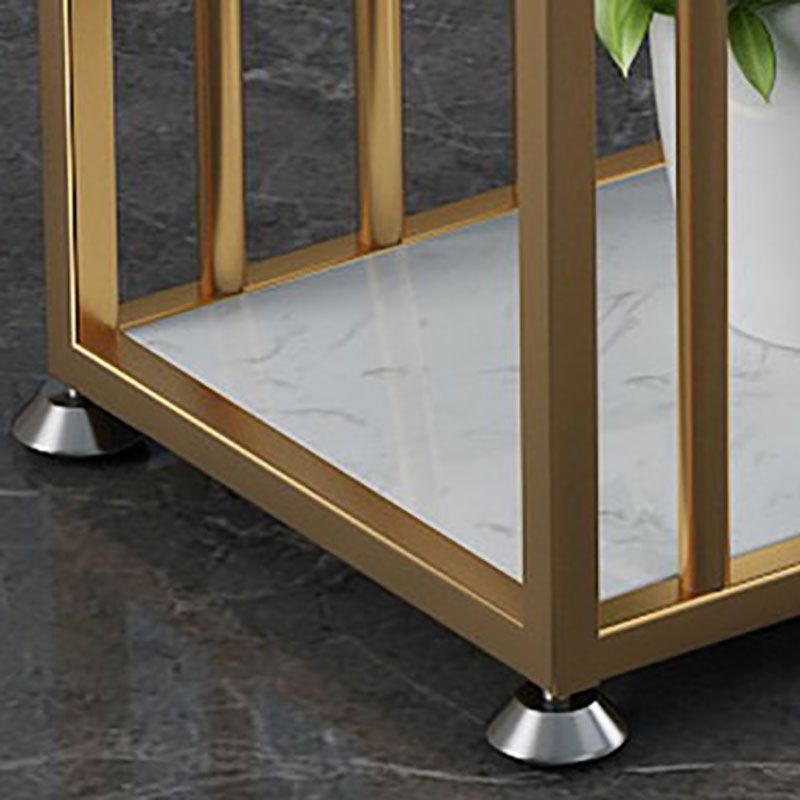 Glam Style Rectangle Counter Table Marble Top 42-inch Height Table for Living Room