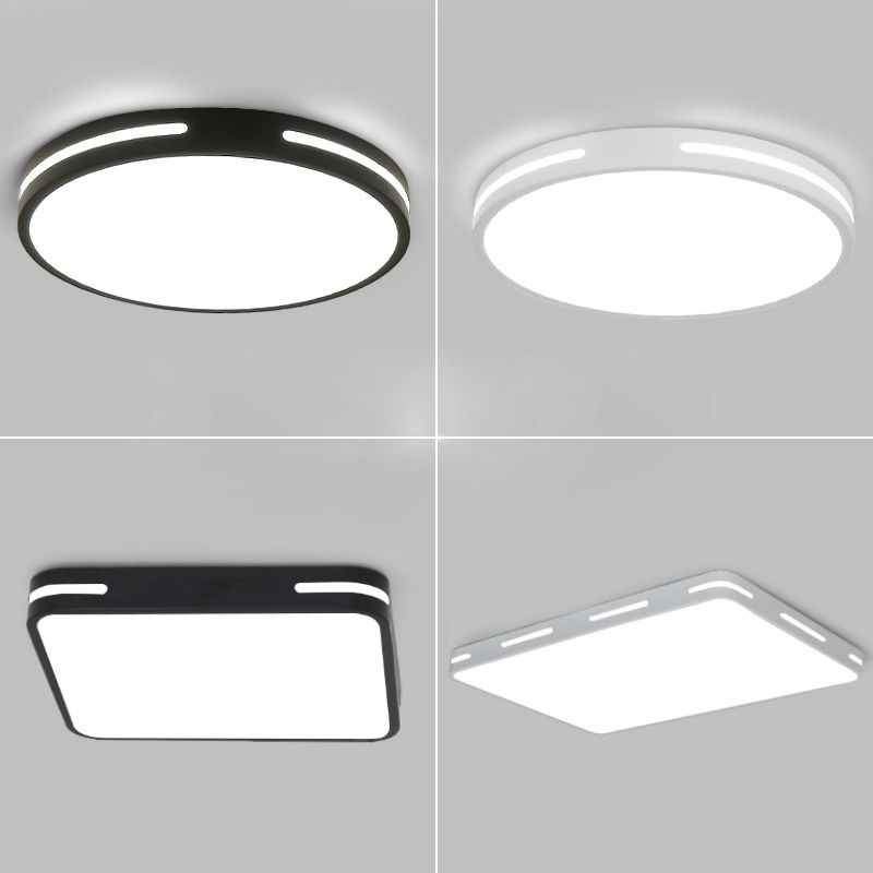 Modern Style 1-Light Flush Ceiling Light Fixtures Geometrical Metal Flush Mount Led Lights