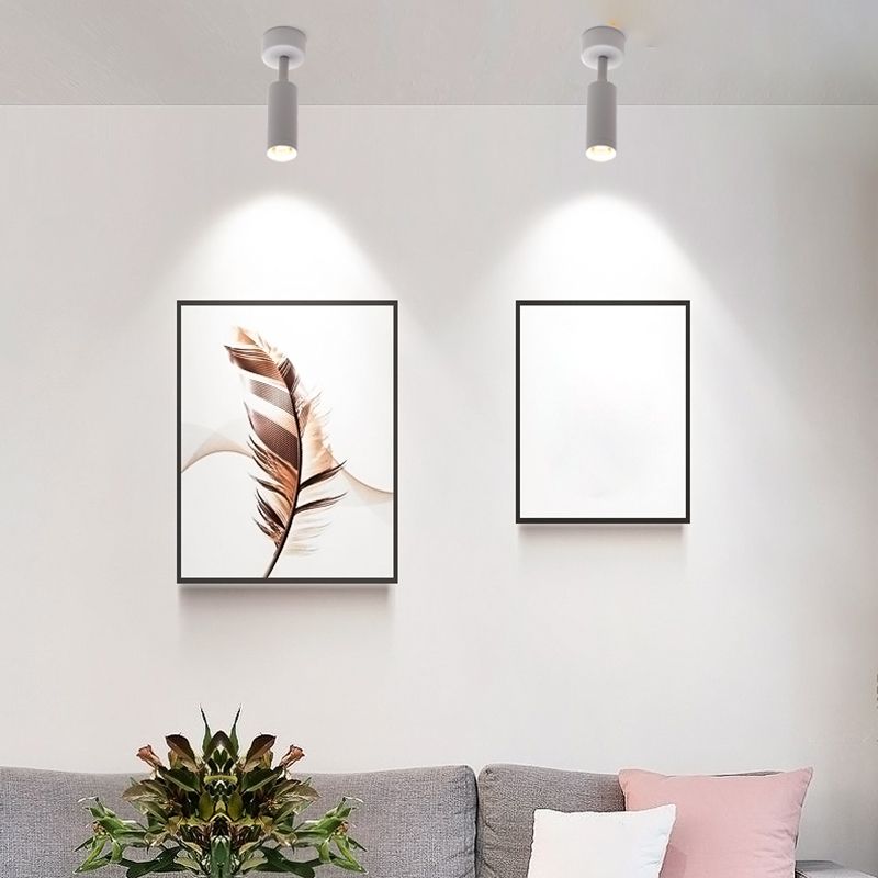 Metal Half Cylinder Reading Wall Lighting Modern Style 1-Light Wall Mounted Light Fixture