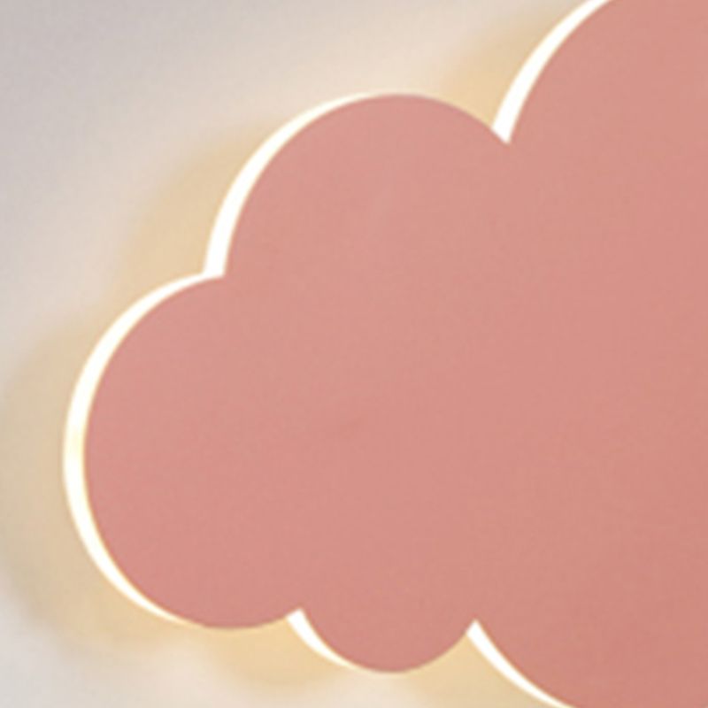Accogliente a parete in metallo a forma di nuvola in stile per bambini a 1 luci a parete lampada montata