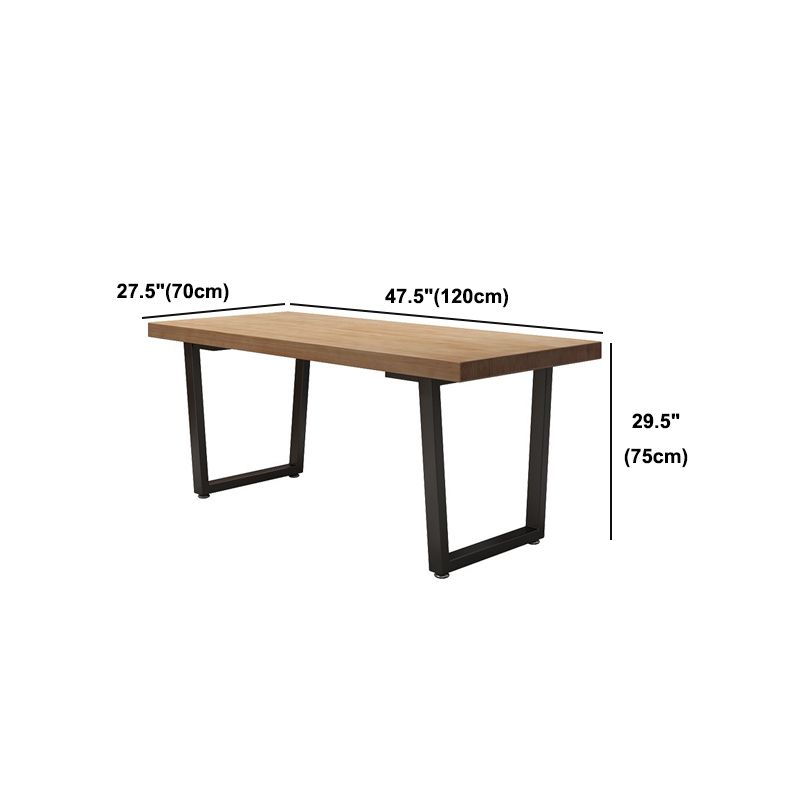 Industrial Style Dining Table Solid Wood Rectangle Table for Dining Room