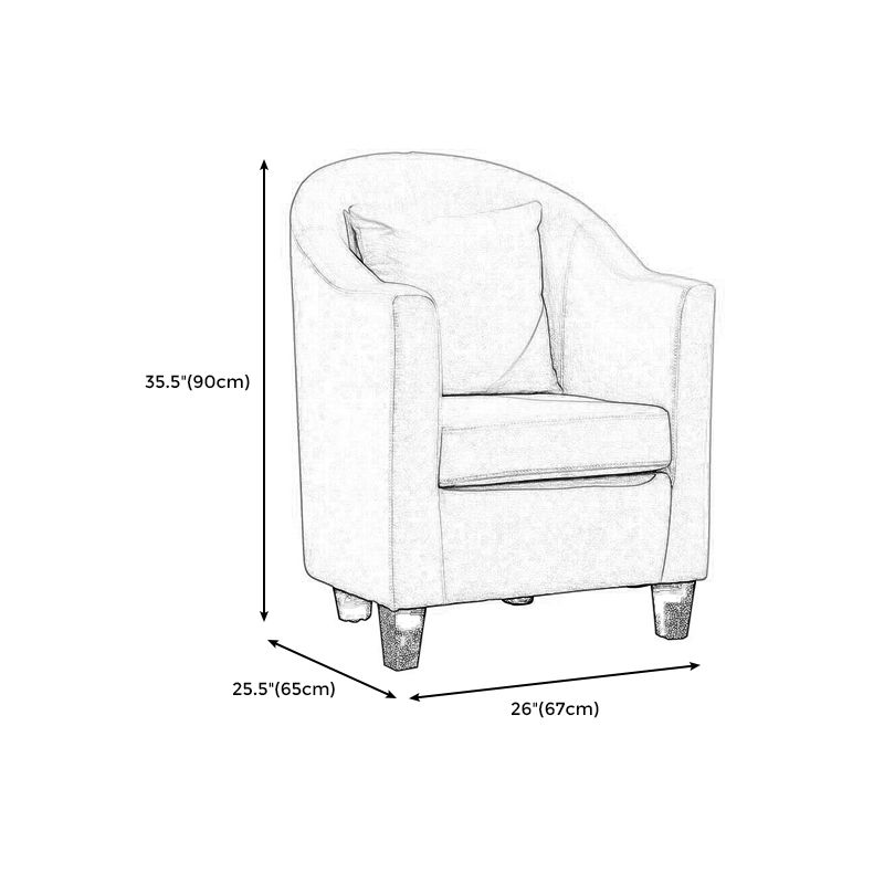 Armchair Chair 26.3" L x25.5" W x35.4" H Chair with Basic Four Legs