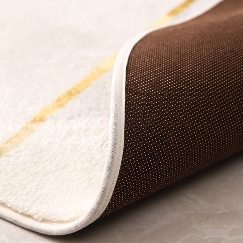 Simple Bedroom Rug Multi Colored Geometric Print Area Rug Synthetics Anti-Slip Backing Easy Care Washable Carpet