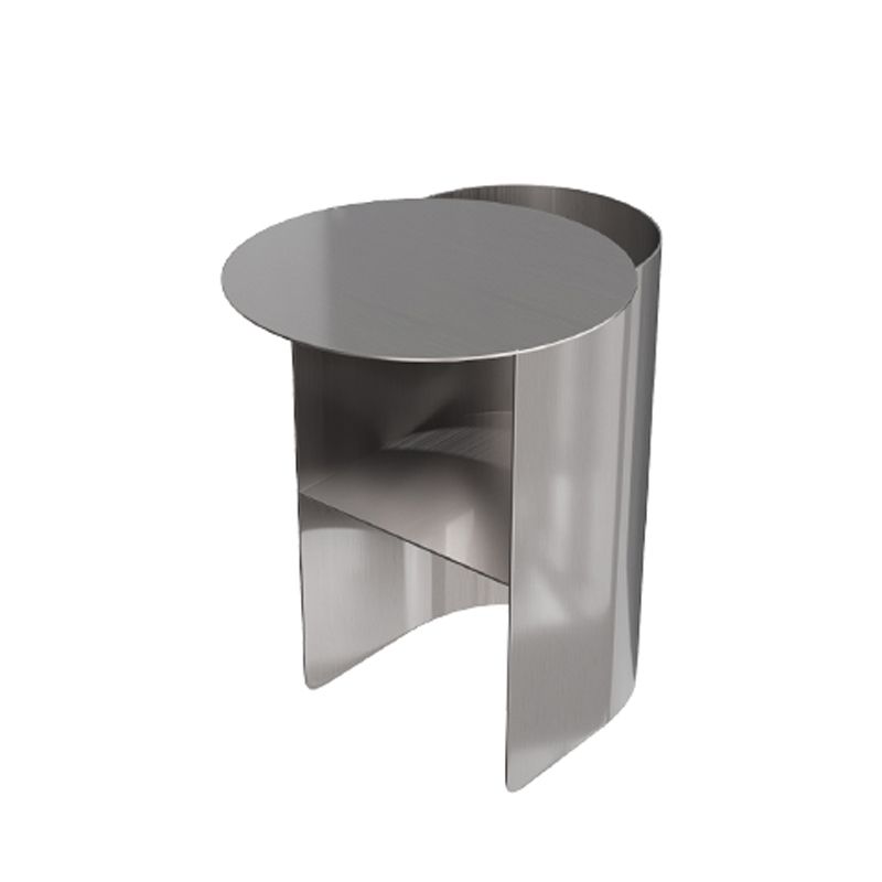 Mid-Century Modern Iron Coffee Table Pedestal Cocktail Table for Living Room