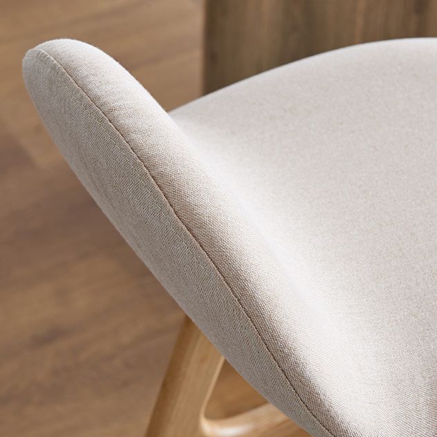 Ash Solid Wood Frame Armless Bar Stool Indoor Upholstered Bar Stool