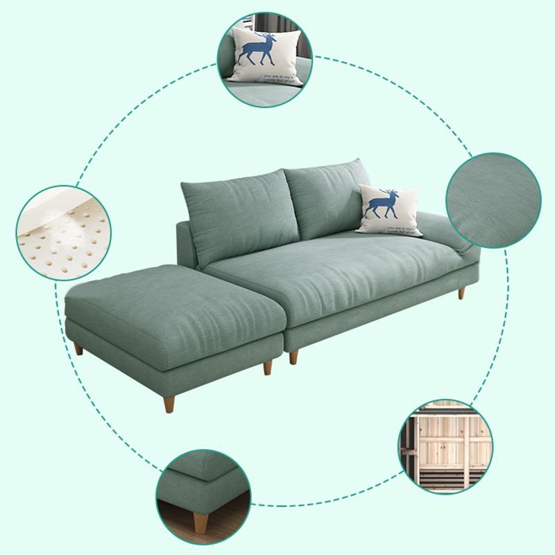 Modern Faux Leather and Linen Chaise Lounge Solid Color Chaise Lounge