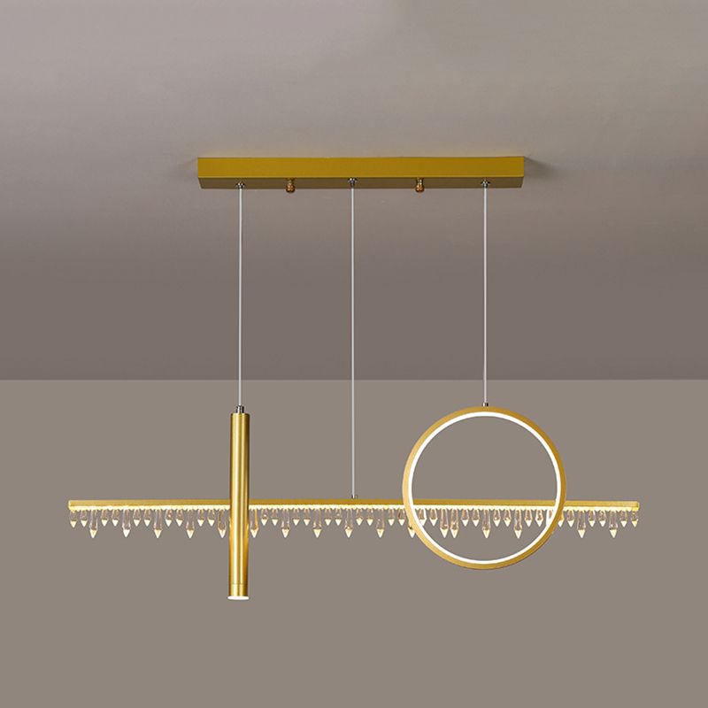 Minimalistische lineare LED -Pendelleuchte Lichtkristall -Essraum Island Leuchte Leuchte