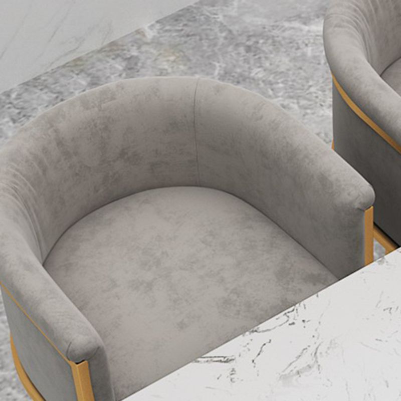 Nordic Style Low Back Bucket Stools for Home Upholstered Fabric Stools