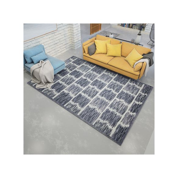 Nordic Geometric Pattern Rug Multi-Color Polypropylene Carpet Anti-Slip Washable Stain Resistant Rug for Great Room