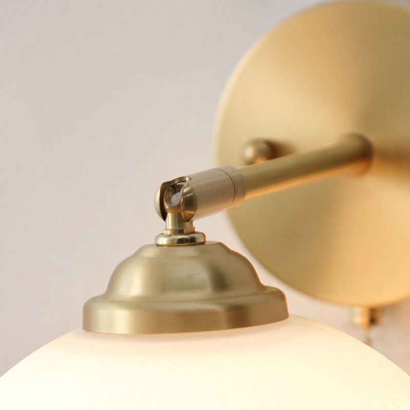 Glass 1-Light Geometric Wall Lighting Modern Style Wall Mounted Light Fixture in White