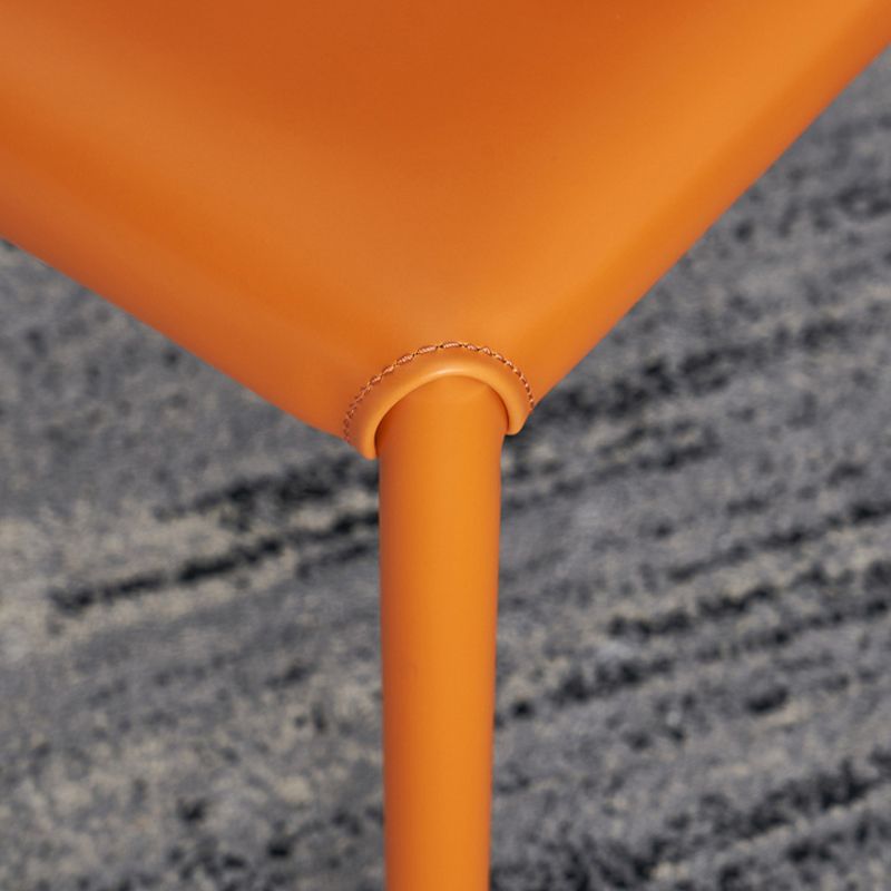 Contemporary Style Chair Armless Side Chairs with Metal Legs for Kitchen