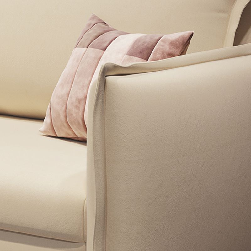 White and Pink Convertible Settee Loveseat Square Arm Standard Bed Settee