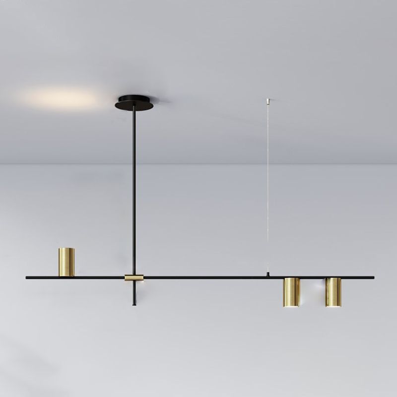 Contemporary Cylinder Island Lights Metal Island Pendant Fixture for Kitchen