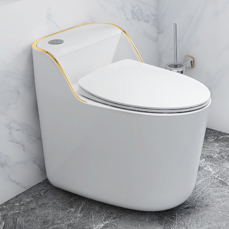 Modern Seat Included Flush Toilet One-Piece White Urine Toilet for Bathroom