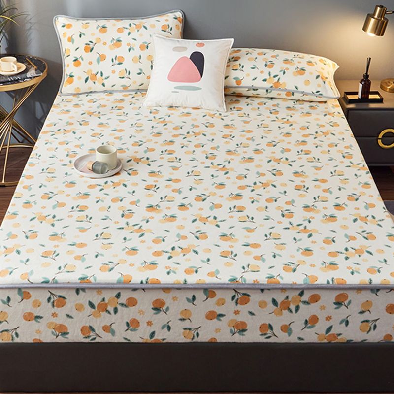 Cotton Flannel Bed Sheet Set Printed Bed Sheet Set with Wrinkle Resistant