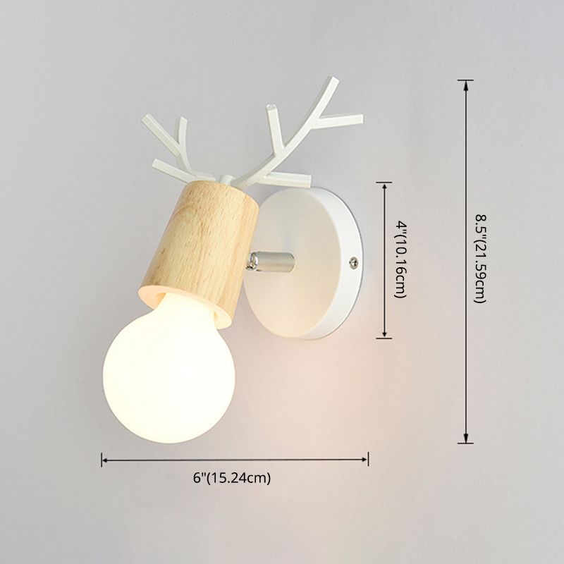 Unique Shade Wall Lighting Modern Nordic Style Metal 1 Light Sconce Light in Black and White