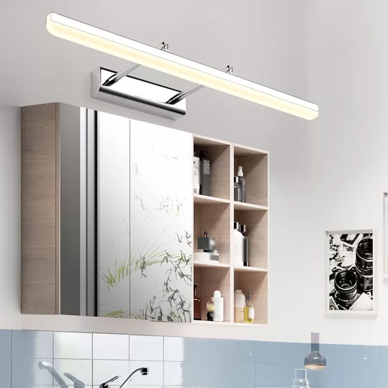 1 Light Tube Vanity Lighting Fixtures Modern Style Metal Vanity Mirror Lights