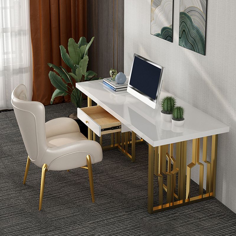 Metaal traditionele luxe rechthoek binnen tafel gesinterde stenen tafel voor keuken en eetkamer