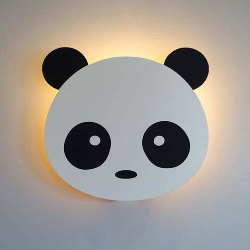 Unico tonalità in metallo a parete in metallo in stile kid a parete leggera monte leggera in bianco