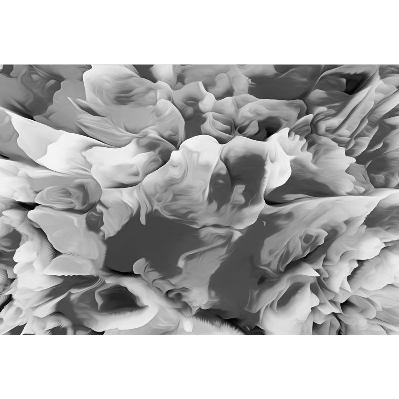 Modern Abstract Blossom Wall Mural Dark Color Moisture Resistant Wall Art for Bedroom