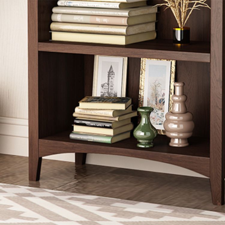 Contemporary Vertical Standard Bookcase Wooden Closed Back Bookcase