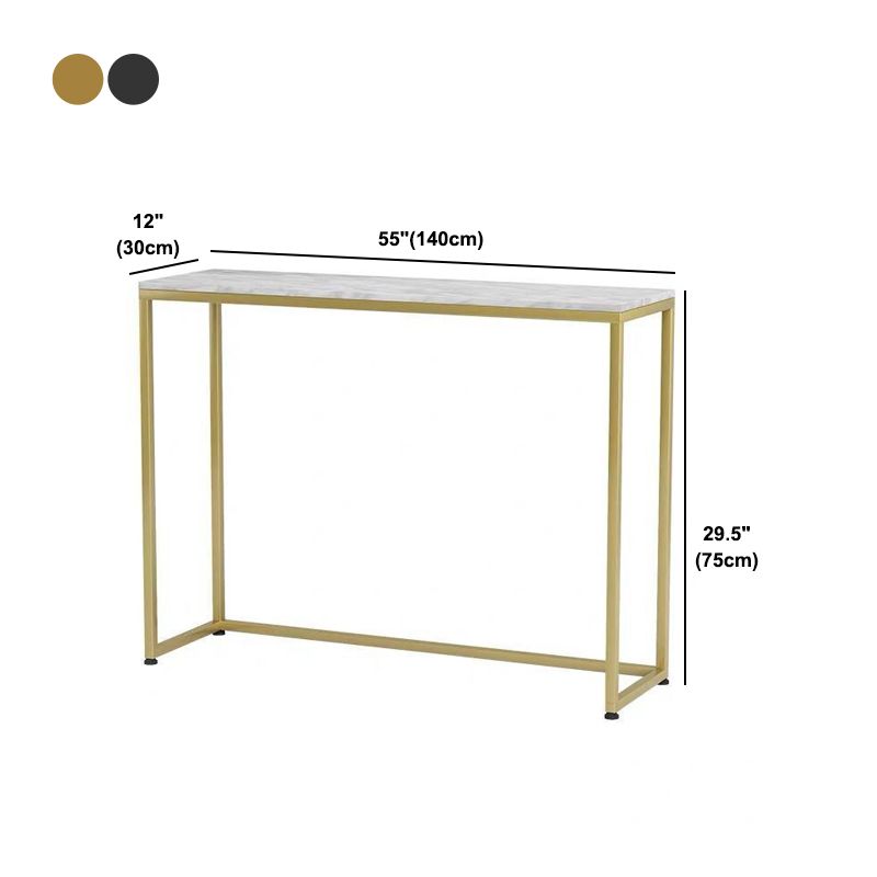 Marble Top Console Table for Hall Console Accent Table 29.53"