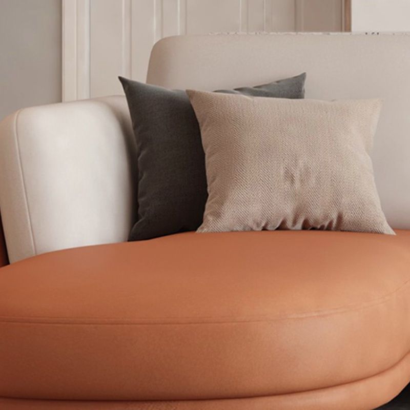 Faux Leather Cushion Back Sectionals 37.4"H Pillow Top Arm Sofa and Chaise