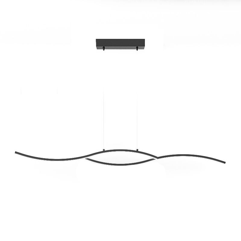 2-Light Modern Island Lighting Black/White LED Ceiling Light for Bedroom