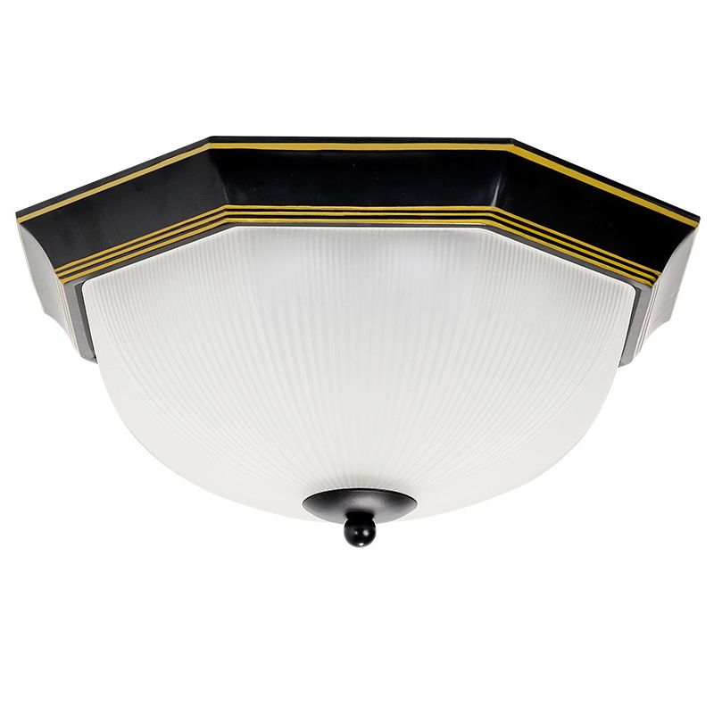 12.5" Wide Bowl Flush Mount Classic Glass Flush Ceiling Light for Entry