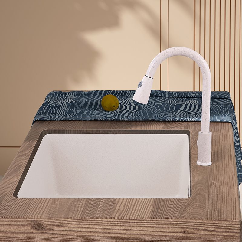 Single Bowl Kitchen Sink Quartz Kitchen Sink with Drain Assembly