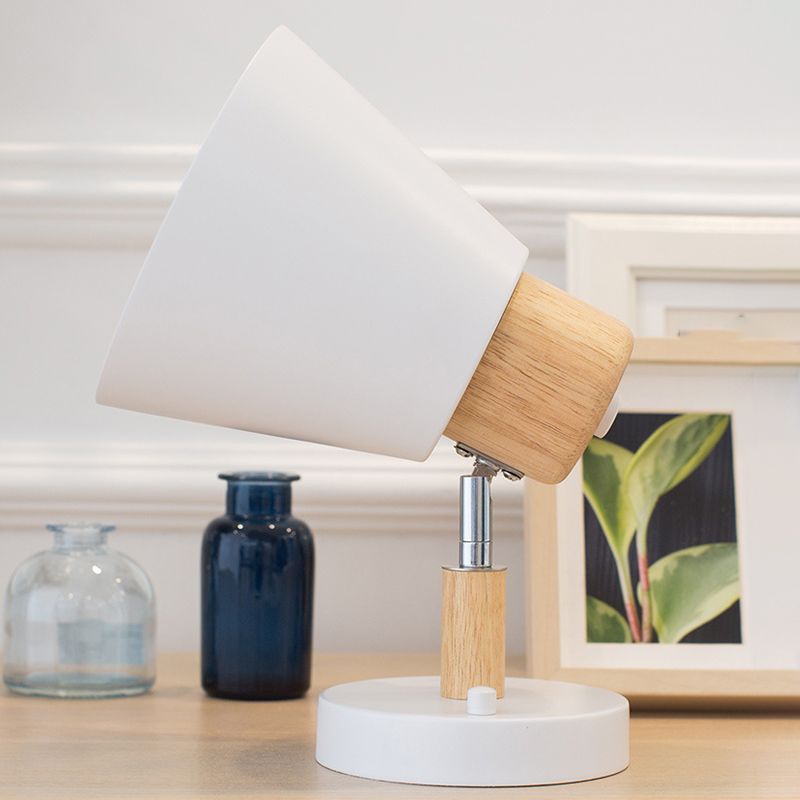 Modernism Metal Shaded Wall Light Polish Finish Wood Lighting for Room