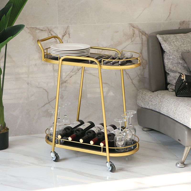 32.28" High Rolling Contemporary Style Prep Table Metal Prep Table