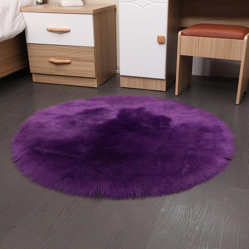 Área de moda alfombra de color sólido alfombra de poliéster moderno sin deslizamiento alfombra de pelusa para sala de estar