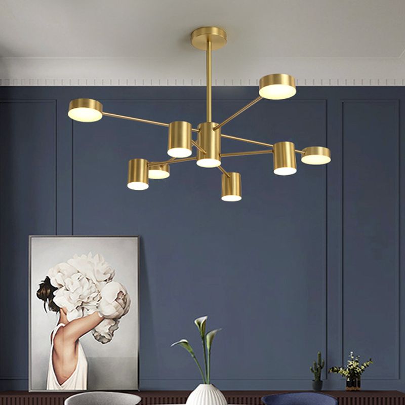 Starburst Living Room LED Chandelier Lighting Metallic Minimalist Pendant Light for Living Room