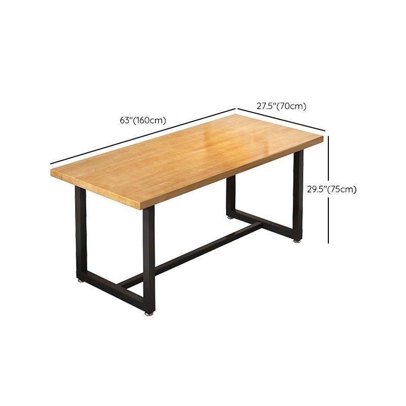 Dining Room Solid Wood Dining Table Rectangle Industrial Dinner Table