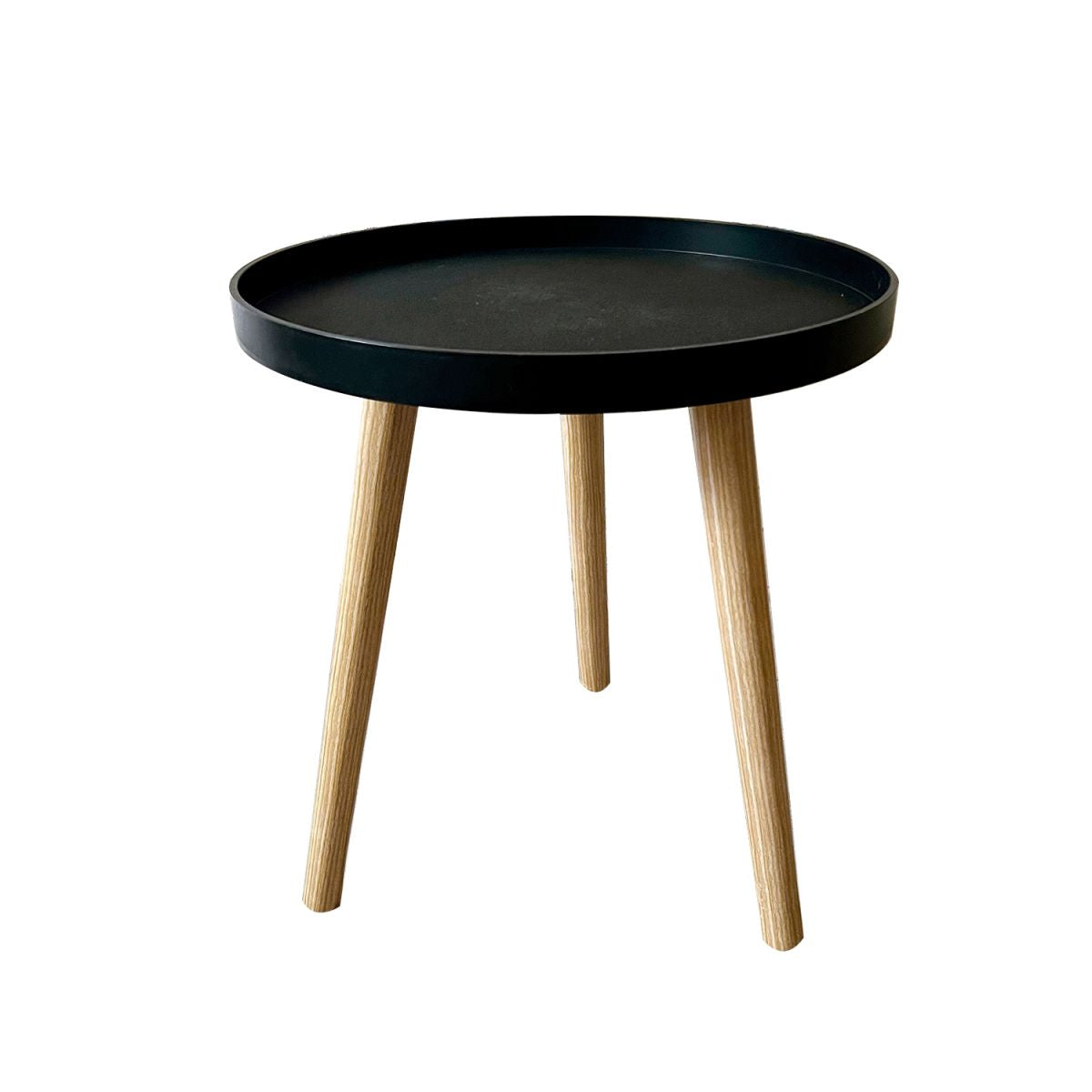11.75 inch Wide Scandinavian Sofa Side Accent Table Tri Pin Round Side End Table